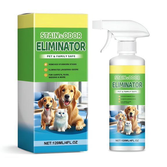 RAGUPEL Enzyme Cleaner and Odor Eliminator for Pet Stains, Cat and Dog Urine Remover for Carpet Upholstery and Hardwood Floors, Non-Toxic Deodorizer for Home and Furniture Cleaning