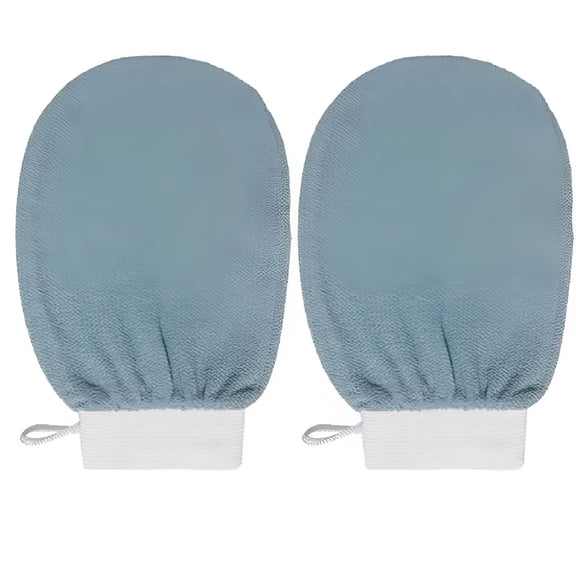 RAGUPEL Exfoliating Glove Hygienicing Towel,Shower Hammam Mitt Bath Scrub,2Pcs Sky Blue