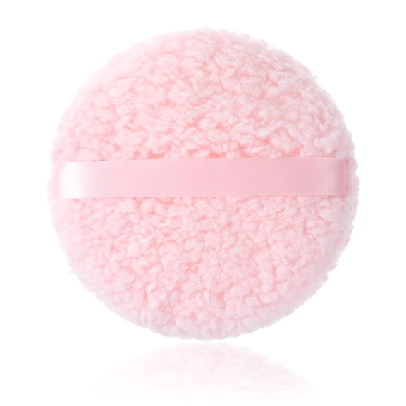 RAGUPEL Extra Large Body Powder Puff,6In Soft Velour Powder Puff for Women and Men,Pink Washable Dusting Puff Body Powder Puff