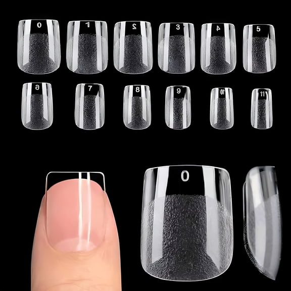 RAGUPEL Extra Short Almond Nail Tips 12 Sizes Short Almond Gel Nail Tips 120Pcs Soft Gel Clear Full Cover Nails Tips Acrylic False Nails Press on Nails for Extensions Diy Salon Transparent