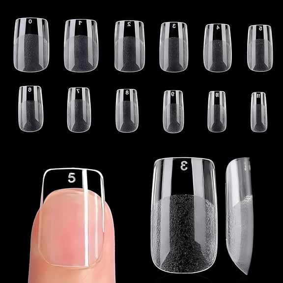 RAGUPEL Extra Short Almond Nail Tips 12 Sizes Short Almond Gel Nail Tips 120Pcs Soft Gel Clear Full Cover Nails Tips Acrylic False Nails Press on Nails for Extensions Diy Salon Transparent