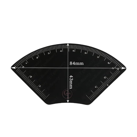 RAGUPEL Eyebrow Design Ruler Reusable Fast Drawing Brow Microblading Mapping Tool Shaping Eyebrow Permanent Makeup Drawing Guide Ruler Aluminum Alloy