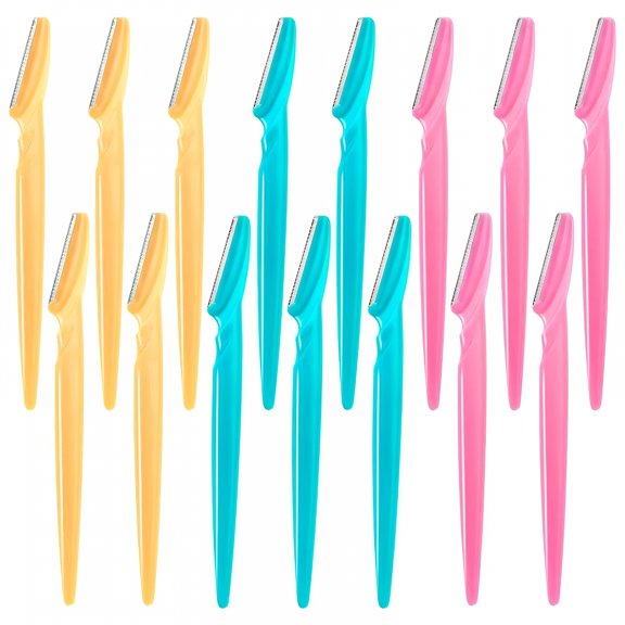 RAGUPEL Eyebrow Razor Multipurpose Exfoliating Dermaplaning Tool for Face Facial and Eyebrow Shaper with Precision Cover for Women Men Use 15Pcs