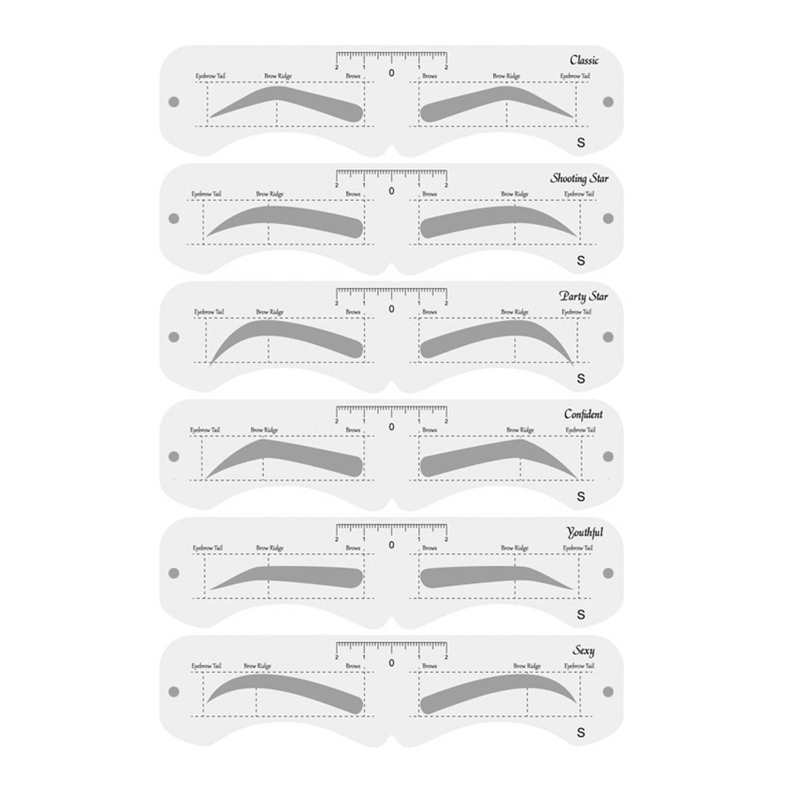 RAGUPEL Eyebrow Stencils Arched Eyebrows Eyebrow Stamp Eyebrow Template Brow Lamination Kit S