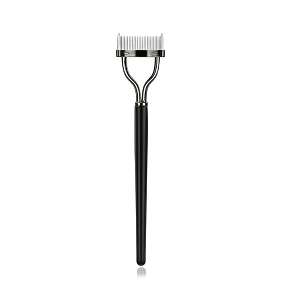 RAGUPEL Eyelash Separator Tool Eyelash Comb, Professional Mascara Applicator Definer Eye Lash Brush Clump Remover Arc Designed with Comb Cover Eye Makeup Tools for Combing, Separating Lashes (Black)