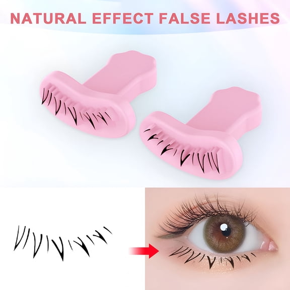 RAGUPEL False Eyelashes Eye Line Stamp Natural Looking Fake Bottom Lashes Plastic Stamp for Easy to Line Reusable Eyelashes Prints Stamp for Women Makeup Beginner