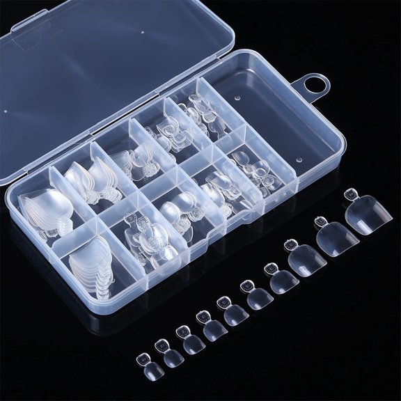 RAGUPEL False Toe Nails Set-100 Full-Sized French Nail Covers for Effortless and Style