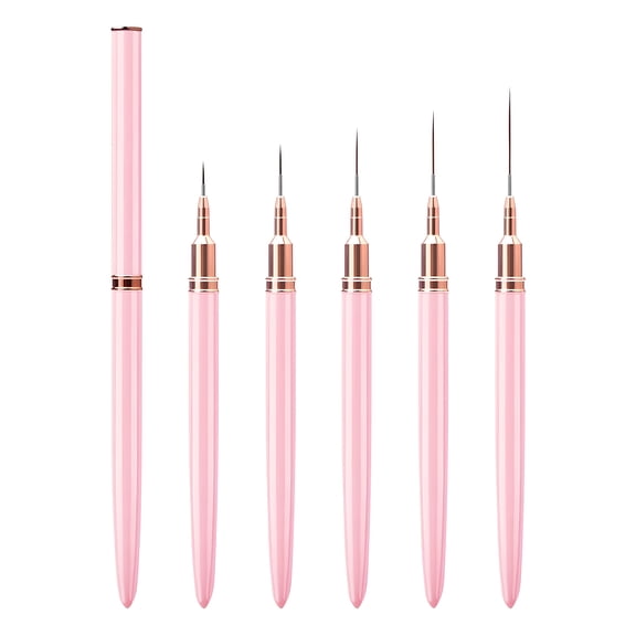 RAGUPEL Fine Liner Brush Nail Art Striping Brushes 7/9/11/15/25Mm Thin Line Nail Brush Detail Drawing Brush Gel Nail Polish Brush