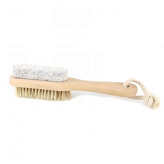 RAGUPEL 2026 New Foot Brush with Wooden Handle and Pumice Stone for Exfoliation for Spa, Pedicure, Home