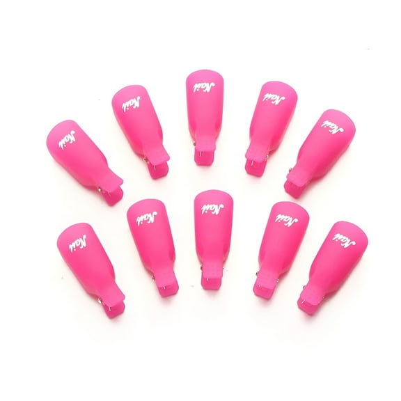 RAGUPEL Gel Dip Nail Remover 10PC Nail Art Soak Off Cap Clip UV Gel Polish Remover Wrap