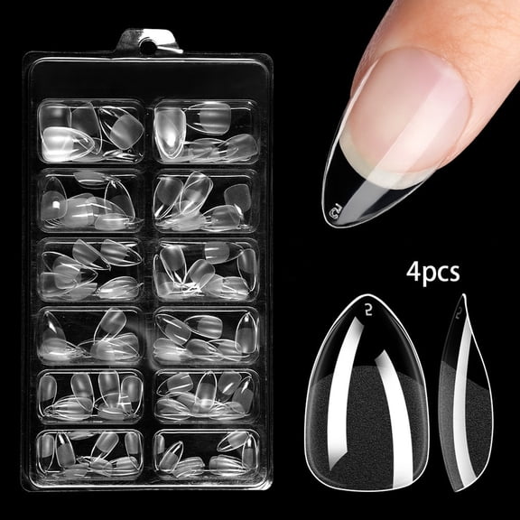 RAGUPEL Gel Nail Tips Short,384Pcs 12 Sizes,Pre-Etched Half Matte Full Cover Soft Gel Nail Tips,Press on False Nail Extension Acrylic Fake Nails,Easy Diy Salon Art