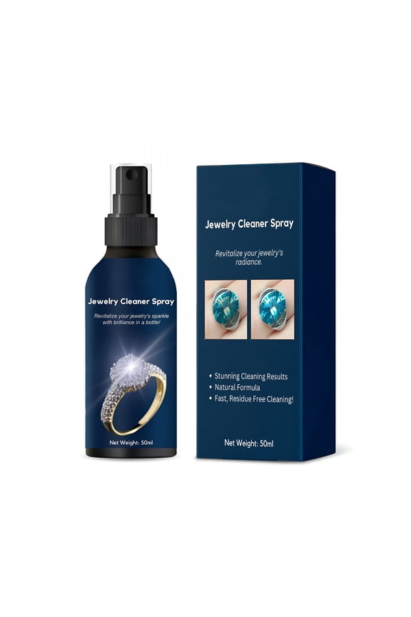 Jewelry Cleaning Solution, 50Ml Liquid Cleaner for Gold, Silver, Diamonds, Earrings, and Rings, Safe for Fine Jewelry Maintenance