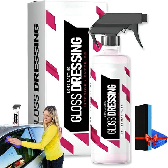 RAGUPEL Gloss Dressing for Plastic,Gloss Dressing for Detailing,Gloss Dressing for Floor Mats,Car Care Gloss Dressing,Trim & Tire Dressing - Restore Faded Plastics,Car Interior Cleaner for All Cars