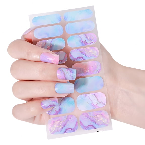 RAGUPEL 2026 New Gradient Gels Nail Sticker French Tip Gels Nail Wraps Trendy Nails Polish Strips for Party,Wedding,Daily,Photo Shoot,Gift