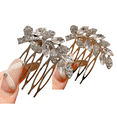 thumbnail image 1 of RAGUPEL 2 Pcs Hair Accessories,Alloy Clips Side Combs,Rhinestone Details Mess-Free Styling Hair Combs for Women Accessories,Gold&Silver, 1 of 5