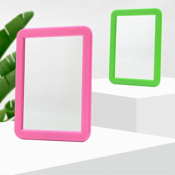 RAGUPEL Hand Held Mirror,Ergonomic Handle Comfort Small Mirror,Built to Last Travel Mirror,Pink