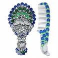 thumbnail image 1 of RAGUPEL Hand Mirrors with Handle,Hand Mirror with Oval Glass 5.3"*2.7"*0.8" Handheld Mirror with Handle,Engraved Peacock Design Hand Held Mirror,Style2, 1 of 7