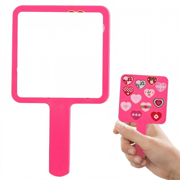 RAGUPEL Hand Mirrors with Handle,Hand Mirror with Square Panel 6.2"*3.5"*0.4" Handheld Mirror with Handle,Glass Mirror with Aluminum Backing Hand Held Mirrors with Handle,Style1