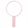 thumbnail image 1 of ACDANC Pink Hand Mirror - 6.7"×3.9"×0.4" Round Aluminum Back Glass Mirror, 1 of 7