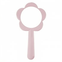 RAGUPEL Hand Mirrors with Handle,Sunflower Face Mirror 6.3"*3.3"*0.4" Hand Held Mirrors with Handle,Aluminum-Coated Mirror Hand Mirrors with Handle,Pink