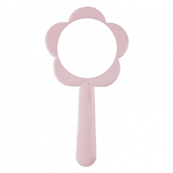 RAGUPEL Hand Mirrors with Handle,Sunflower Face Mirror 6.3"*3.3"*0.4" Hand Held Mirrors with Handle,Aluminum-Coated Mirror Hand Mirrors with Handle,Pink