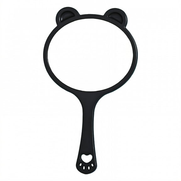 RAGUPEL Hand Mirrors with Handle,Bear Claw Handle 5.3"*3"*0.4" Hand Held Mirrors with Handle,Aluminum Mirror Handheld Mirror,Black