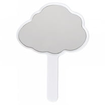 RAGUPEL Hand Mirrors with Handle,Cloud Mirror 7.1"*5.1"*0.2" Small Mirror,Aluminum-Coated Mirror Handheld Mirror,White