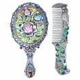 thumbnail image 1 of RAGUPEL Hand Mirrors with Handle,Flat Oval Hand Mirror 5.3"*2.7"*0.8" Hand Mirror,Rose Carving Handheld Mirror,Style2, 1 of 7