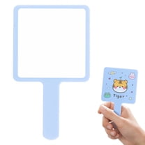 RAGUPEL Hand Mirrors with Handle,Flat Square Hand Mirror 6.5"*4.1"*0.2" Hand Mirror,Tiger Print Handheld Mirror,Style1