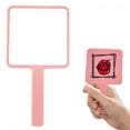 thumbnail image 1 of RAGUPEL Hand Mirrors with Handle,Flat Square Hand Mirror 7.5"*3.9"*0.4" Handheld Mirror,Red Lip Print Handheld Mirror with Handle,Style3, 1 of 7