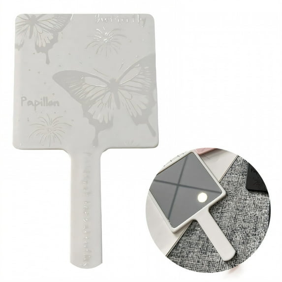 RAGUPEL Hand Mirrors with Handle,Hand Mirror with Square Glass 6.3"*3.5"*0.4" Hand Mirror,Butterfly Print Handheld Mirror,Style2