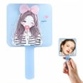 thumbnail image 1 of RAGUPEL Hand Mirrors with Handle,Hand Mirror with Square Glass 6.3"*3.5"*0.4" Handheld Mirror,Cartoon Girl Print Handheld Mirror with Handle,Style2, 1 of 7