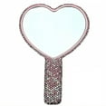 thumbnail image 1 of RAGUPEL Hand Mirrors with Handle,Heart Shaped Mirror 7.5"*5.1"*0.8" Small Mirror,Rhinestone Hand Held Mirrors with Handle,Style1, 1 of 7