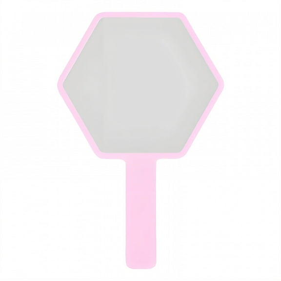 RAGUPEL Hand Mirrors with Handle,Hexagonal Mirror Surface 6.5"*4.2"*0.2" Hand Held Mirror,Aluminum-Coated Mirror Hand Held Mirrors with Handle,Purple