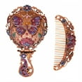 thumbnail image 1 of RAGUPEL Hand Mirrors with Handle,Oval Glass Mirror 5.3"*2.7"*0.8" Handheld Mirror,Butterfly Relief Pattern Hand Mirrors with Handle,Style3, 1 of 7