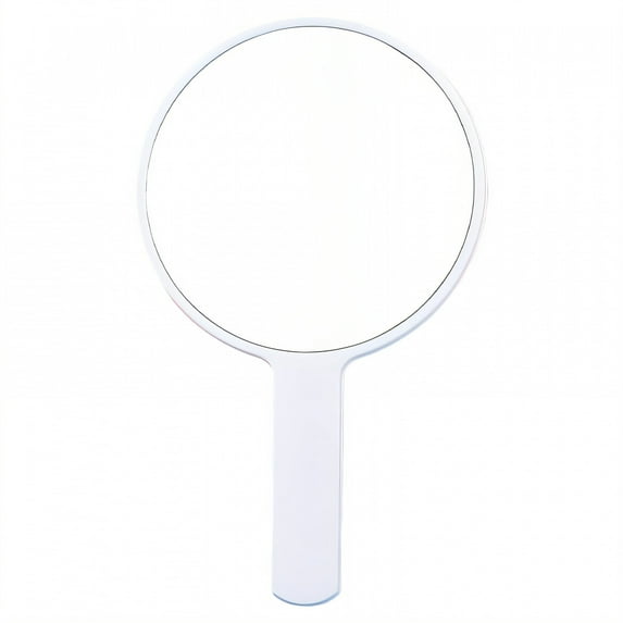 RAGUPEL Hand Mirrors with Handle,Round Mirror Face 6.7"*3.9"*0.4" Handheld Mirror,Aluminum Mirror Handheld Mirror with Handle,White