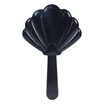 RAGUPEL Hand Mirrors with Handle,Shell-Shaped Mirror 7.9"*4.9"*0.8" Hand Held Mirror,Aluminum-Coated Mirror Hand Held Mirrors with Handle,Black