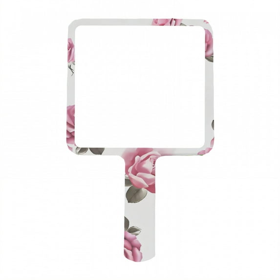 RAGUPEL Hand Mirrors with Handle,Square Shape Mirror 6.3"*3.5"*0.2" Hand Held Mirror,Aluminum Mirror Hand Held Mirrors with Handle,Style3