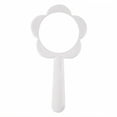 thumbnail image 1 of RAGUPEL Hand Mirrors with Handle,Sunflower Shape Hand Mirror 6.3"*3.3"*0.4" Handheld Mirror,Aluminum Mirror Small Mirror,White, 1 of 7