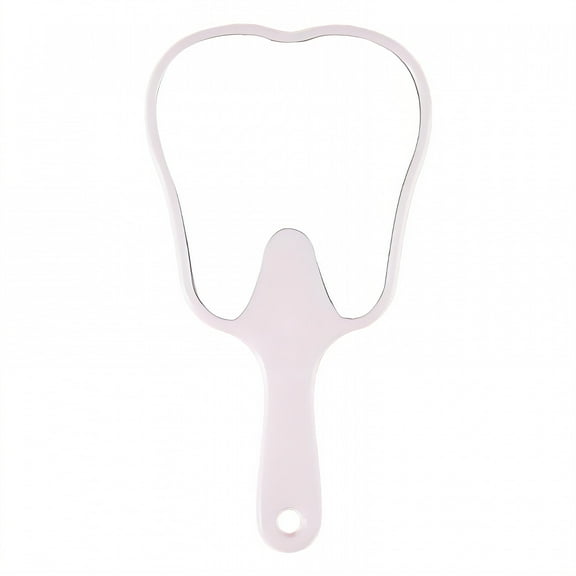 RAGUPEL Hand Mirrors with Handle,Tooth Design Mirror 6.3"*3.3"*0.4" Hand Mirror,Aluminum Mirror Handheld Mirror,White