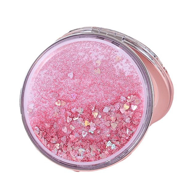 RAGUPEL Handheld Mirror,Lightweight and Compact Travel Mirror,Quality Glass Frame Compact Mirror,Beauty Essential Pocket Mirror,Pink