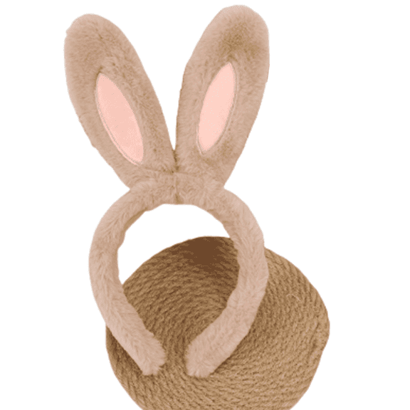 RAGUPEL Headbands for Women,Soft Plush Cosplay Hair Hoop,Cute Ears Design Adjustable Headband Girls Hair Accessories,Brown