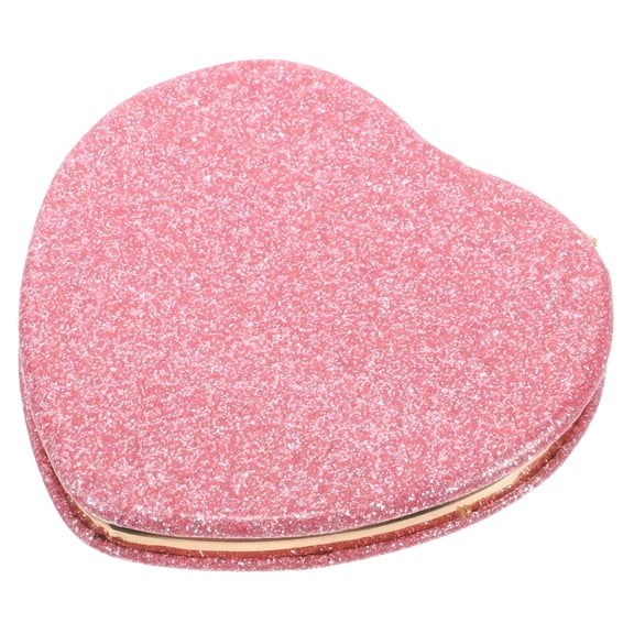 RAGUPEL Heart Shaped Pocket Mirror for Women, Dual Sided Makeup Hand Mirror, Portable Travel Compact