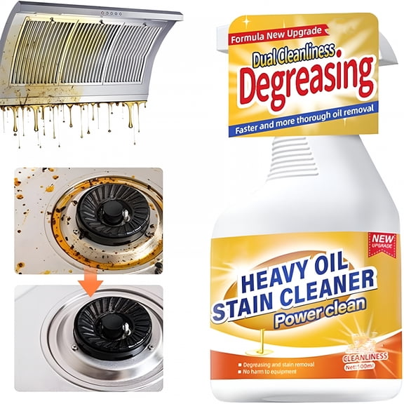 RAGUPEL Heavy Duty Degreaser Cleaner,Powerful Foaming Cleaning Agent for Kitchen Grease Oil Stains,Multi-Surface All Purpose Cleaner for Range Hood Countertop Toilet Car 500Ml