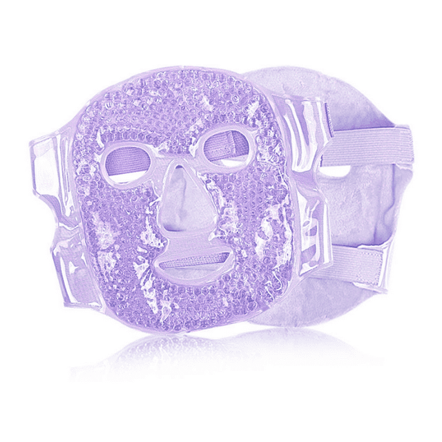 RAGUPEL Ice Mask,Use Both Cold and Hot Compresses Face Ice Pack,Both Sides Ice Face Mask,Purple