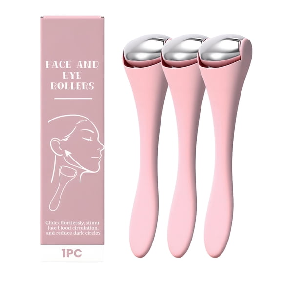 RAGUPEL Ice Roller for Face Eyes Stainless Steel Face Roller for Puffiness Dark Circles Routine Cold Warm Ergonomic Design Eye Roller for Puffy Eyes