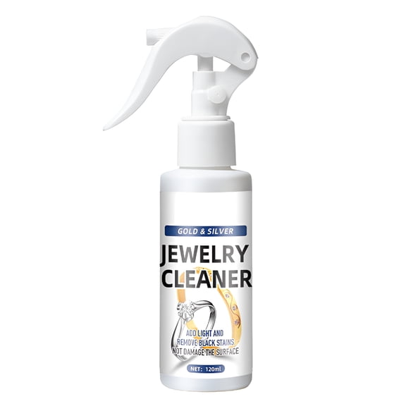 RAGUPEL Jewelry Cleaner Spray for Gold, Silver, Diamonds and Gemstones - Liquid Rust Remover Solution Restores Shine and Brilliance, Portable Cleaning Spray for Rings, Necklaces and Watches, 120ml