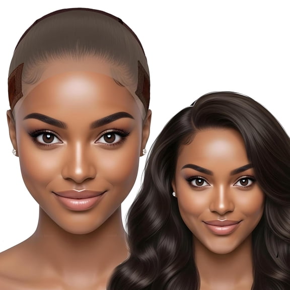 RAGUPEL Lace Wig Caps for Women Non Slip Lace Front - Breathable Adjustable Wig Grip Cap for Glueless Wigs Securely in Place, Wig Reusable Hd Lace Cap with Headband, One Size Fits Most (Brown)