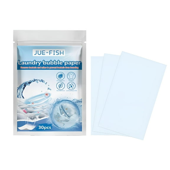 RAGUPEL Laundry Detergent Sheets 30PCS Laundry Tablets Washing Detergent with Fresh Scent Portable Laundry Supplies for Home,Dorm,Travel,Vacations,Camping