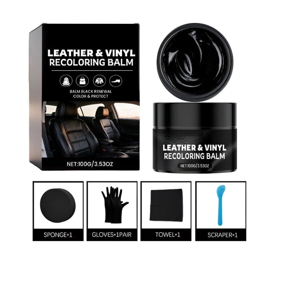 RAGUPEL Leather Recoloring Balm,Leather and Vinyl Color Restorer Conditioner Repairs Faded and Scratched Leather Color